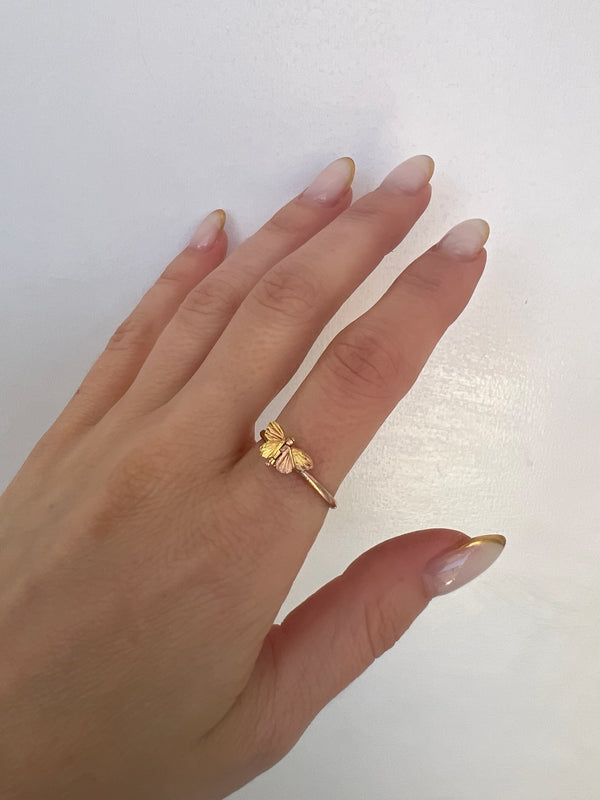 Two Toned Tiny Baby Asterope Ring