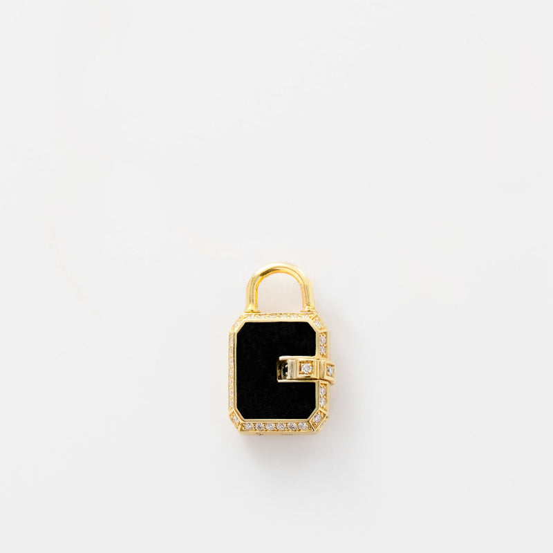 Paved Mini Lock Necklace